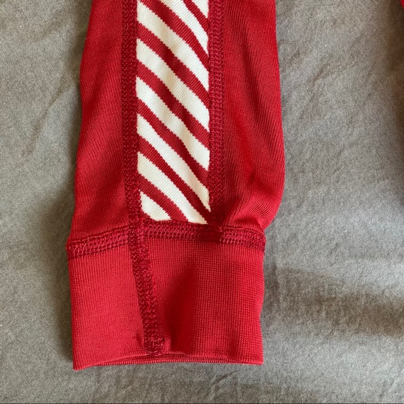 Helly Hansen Lifa Stripe Red turtleneck crew Shirt - Picture 7 of 8